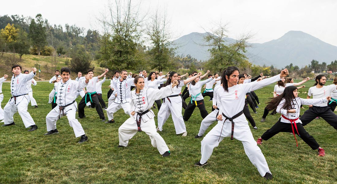 Demostración de movimientos básicos de Kung Fu Shaolin | Nam Wah Pai - Chile