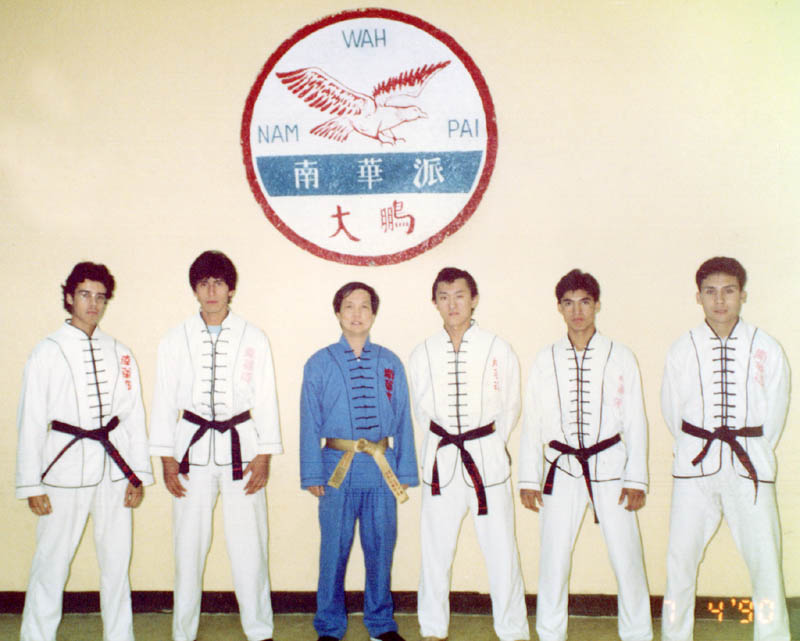 Primeros instructores chilenos junto al Zongshi Sim Pooh Ho - 1990